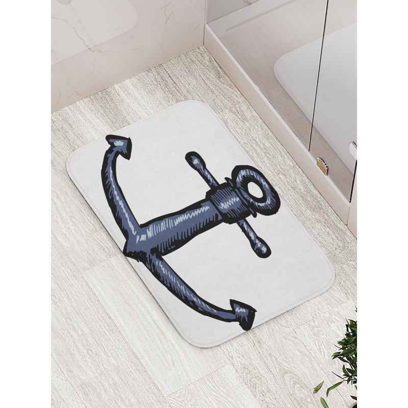 Nautical Anchor Safety Bath Mat