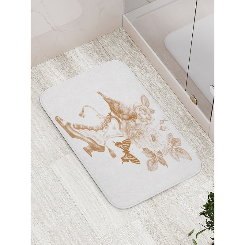 Nostalgic Butterflies Bath Mat