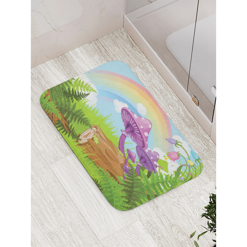 Wood Grass Fungus Art Bath Mat