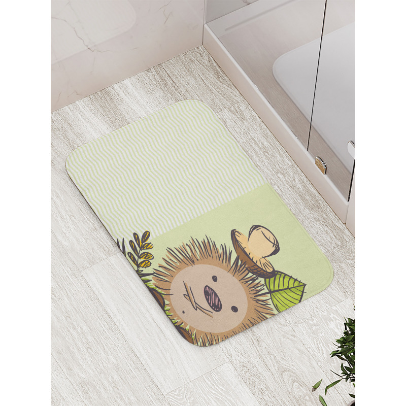 Hedgehog Chevron Bath Mat