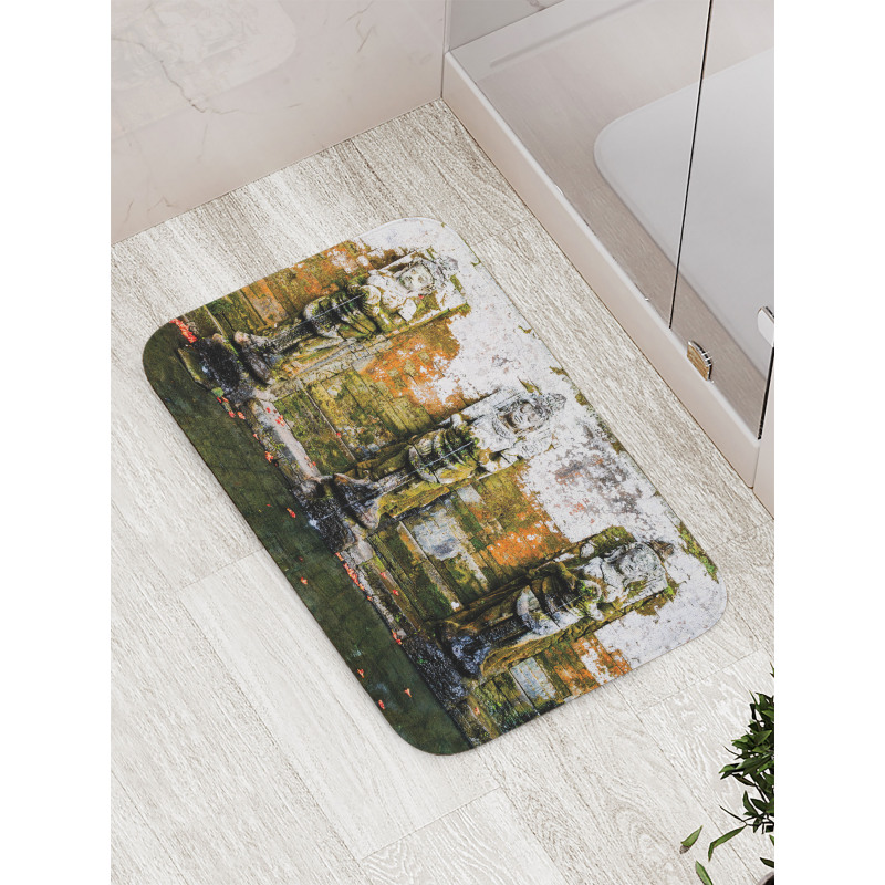 Building in Balinese Asia Bath Mat