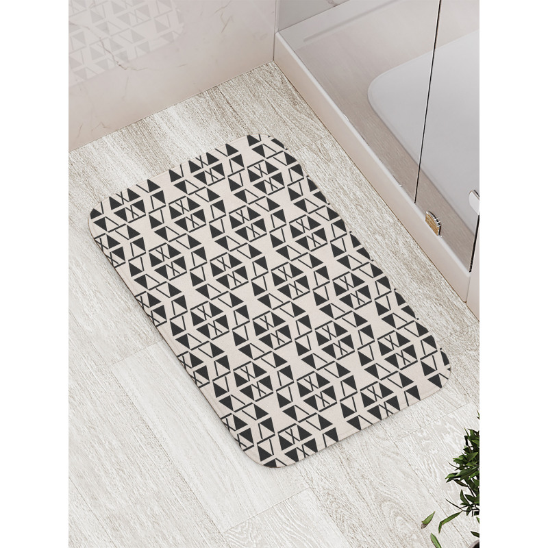 Modern Retro Shapes Art Bath Mat