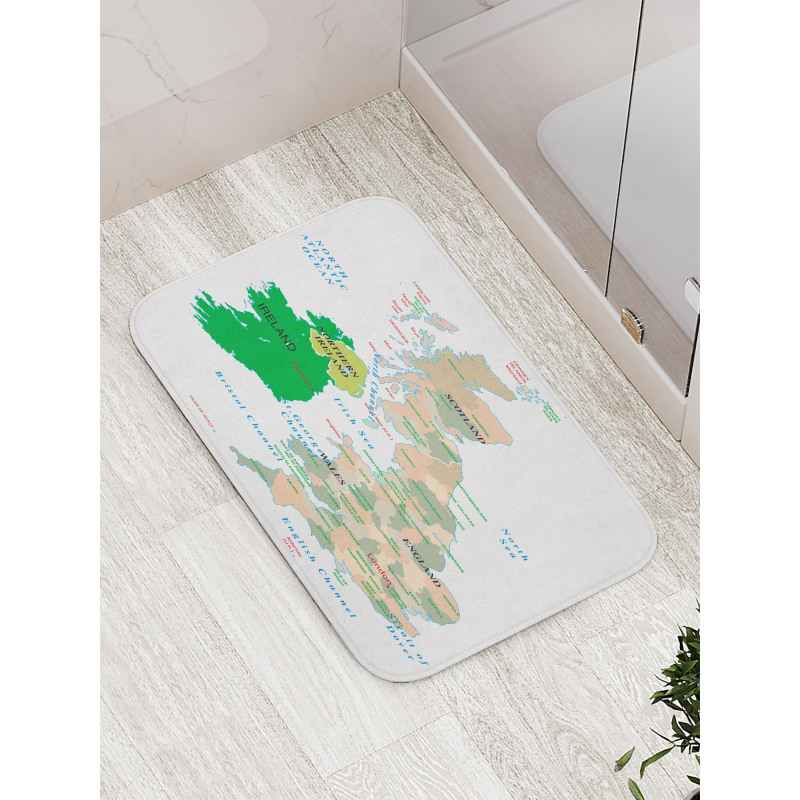 Country Names and Seas Bath Mat