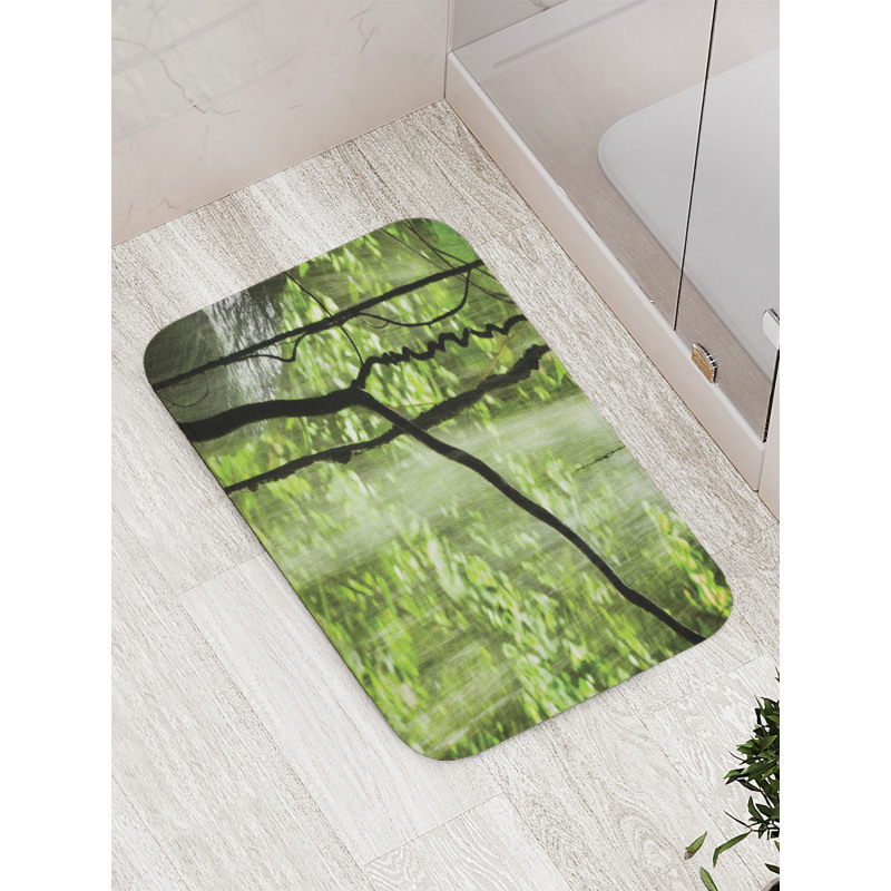 Jungle Waterfall Tree Bath Mat