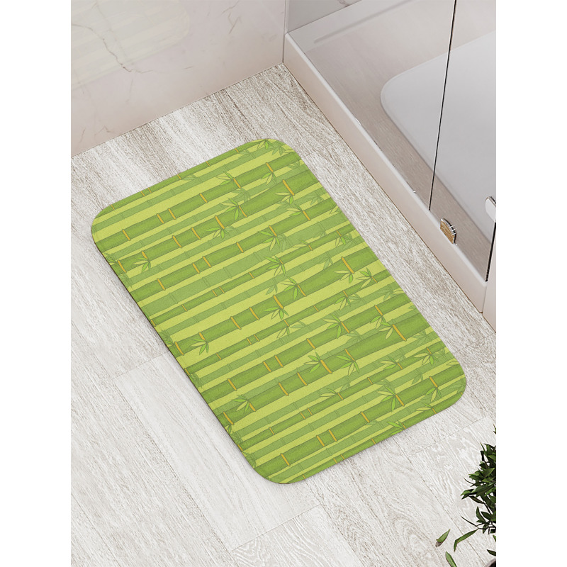 Bamboo Forest Tubes Art Bath Mat