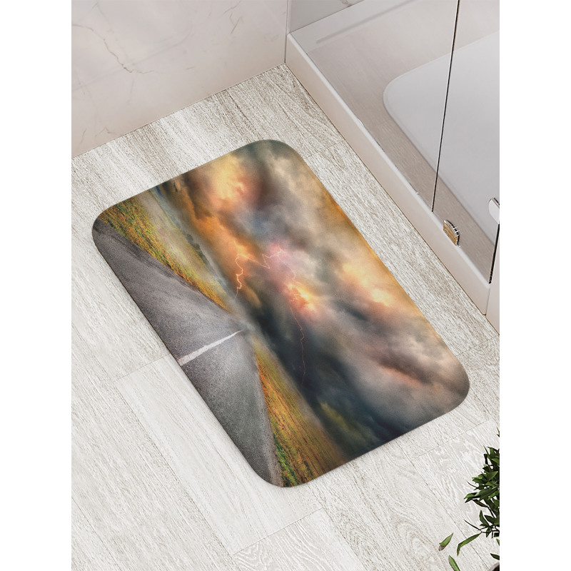 Dusty Storm Clouds Bath Mat