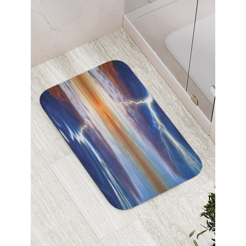 Thunder over Sea Storm Bath Mat