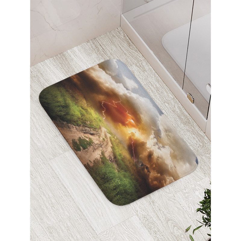 Big Rain Cloud Dazzling Bath Mat