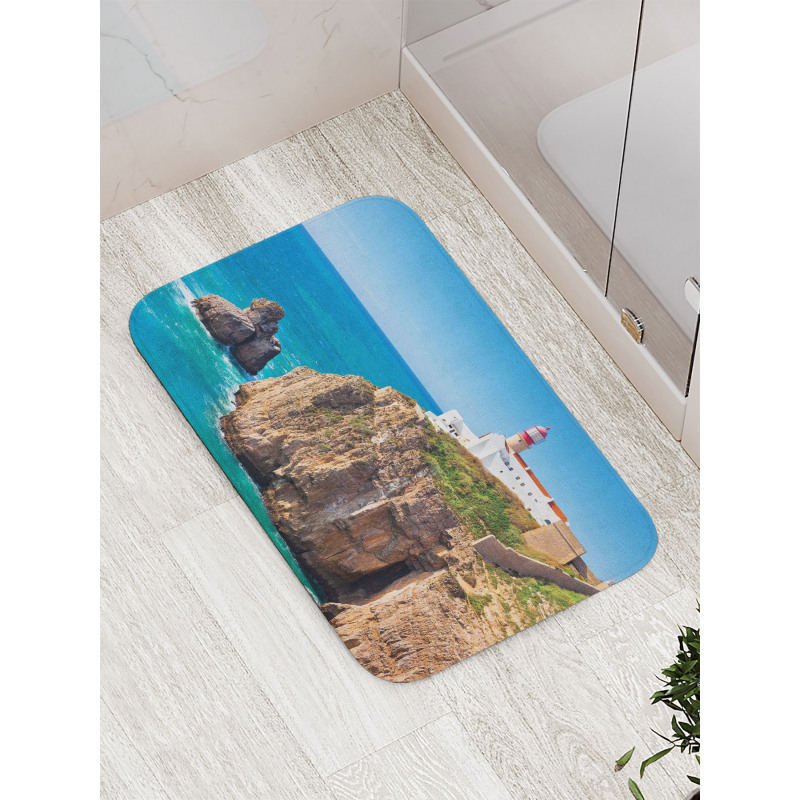 Cliff Rocks Sunny Day Bath Mat