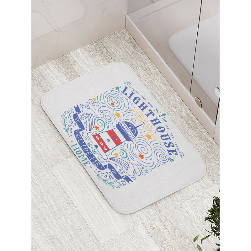 Vintage Sketch Stars Bath Mat