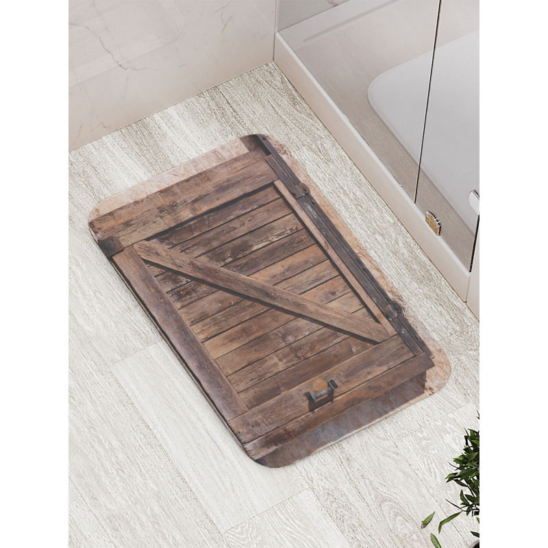 Aged Door Vintage Rural Bath Mat