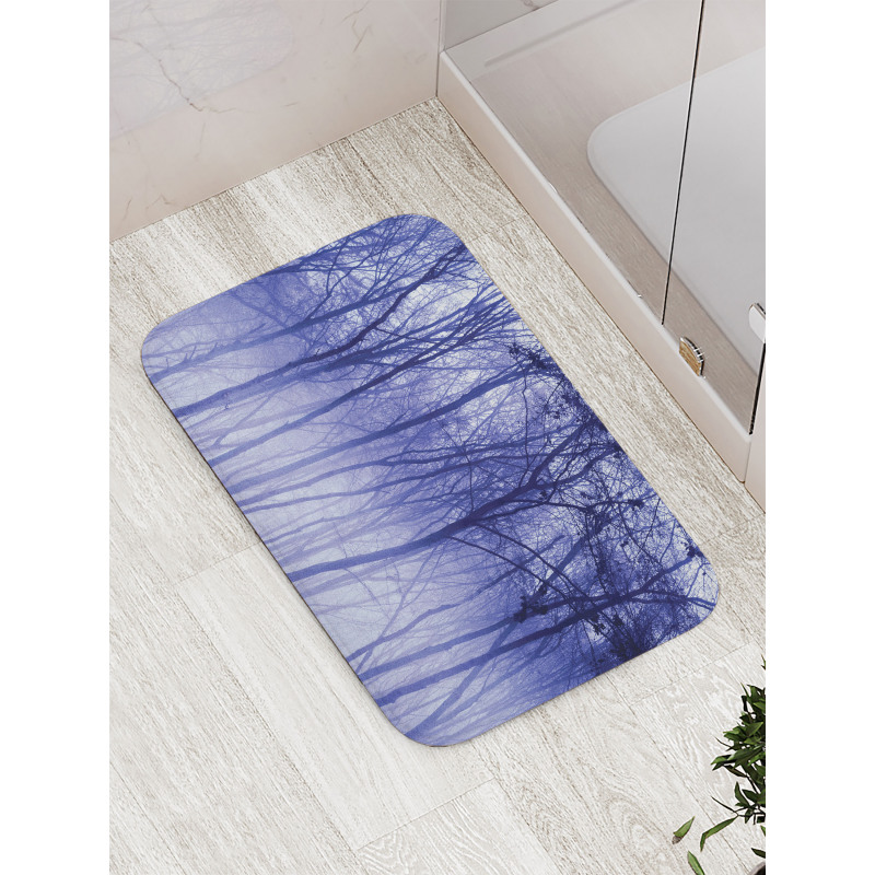 Winter Woodland Foggy Bath Mat