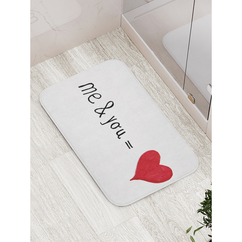 Words Affection Romance Bath Mat