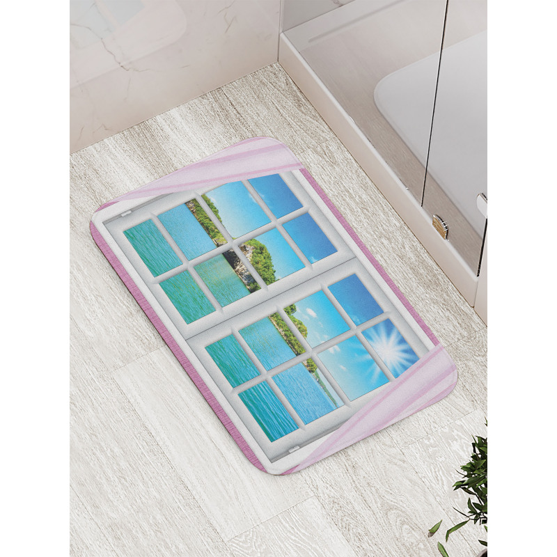 Idyllic View from Window Bath Mat