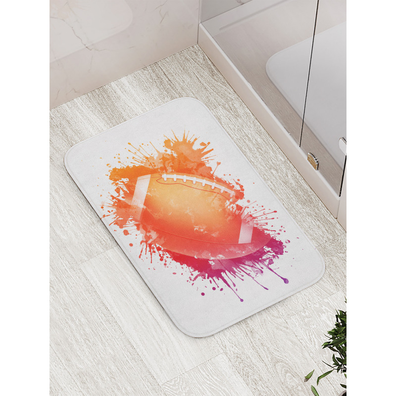 Rugby Ball Sport Splash Bath Mat