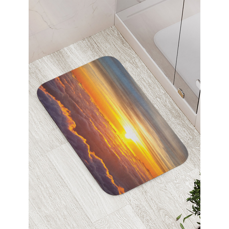 Sunset Scene on Clouds Bath Mat