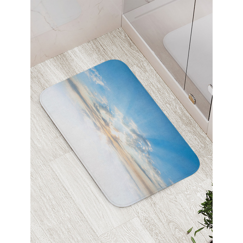 Blue Sky Freedom Clouds Bath Mat