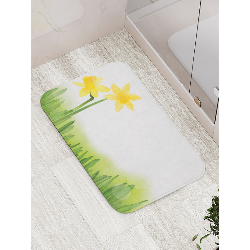 Daffodils with Grass Bath Mat