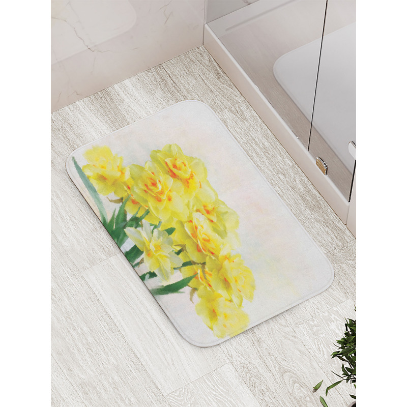 Paint of Daffodils Bouquet Bath Mat