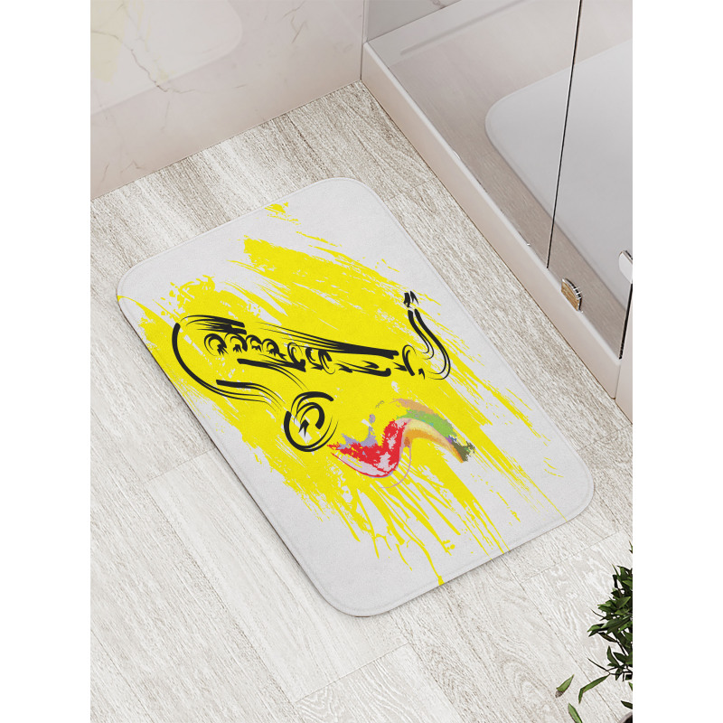 Jazz Saxophone Bath Mat