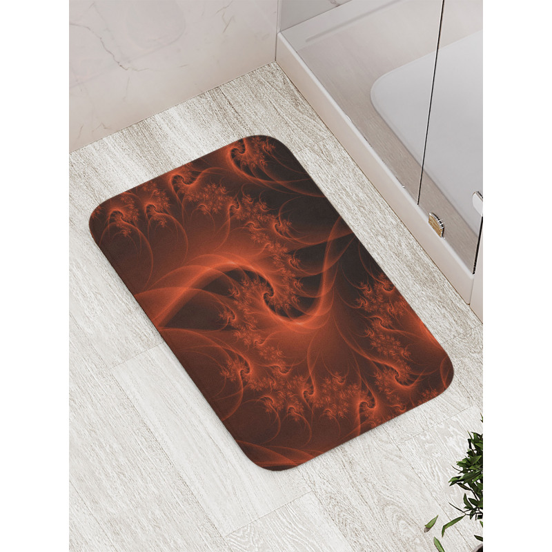 Digital Swirls Floral Bath Mat