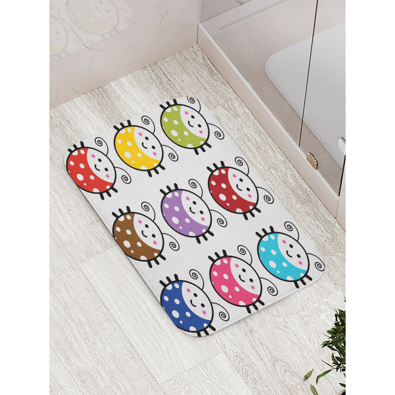 Smiling Ladybugs Set Bath Mat