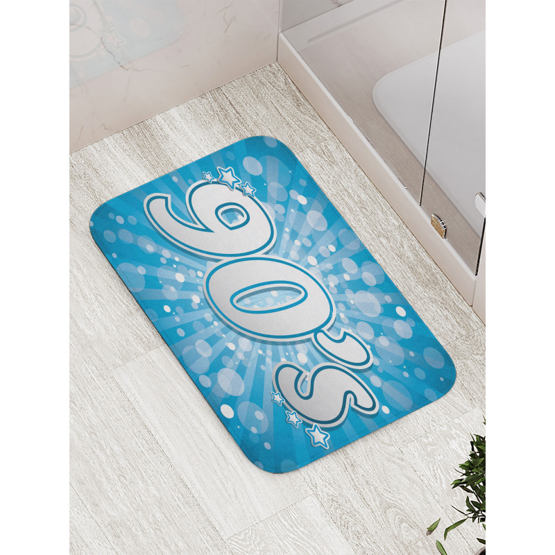 90s Pop Art Star Retro Bath Mat