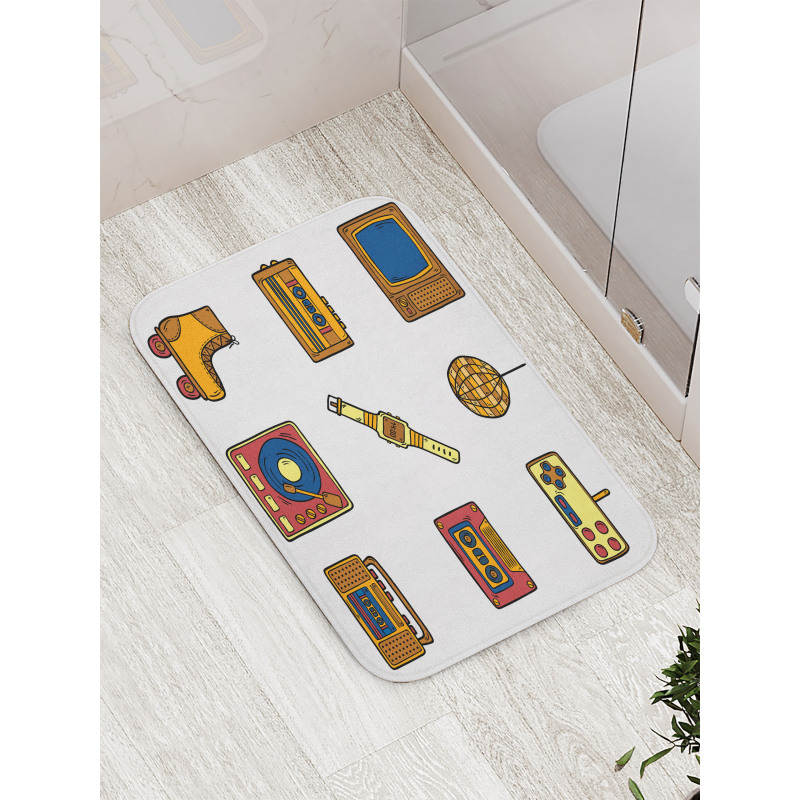 Cartoon Nostalgic Bath Mat