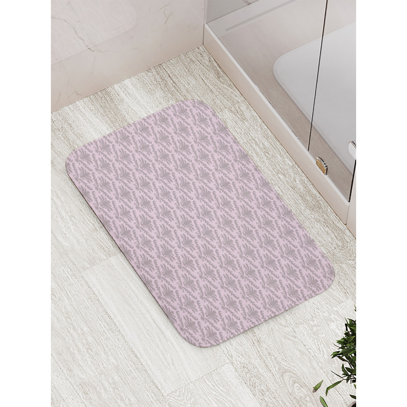 Nostalgic Leafy Motif Art Bath Mat