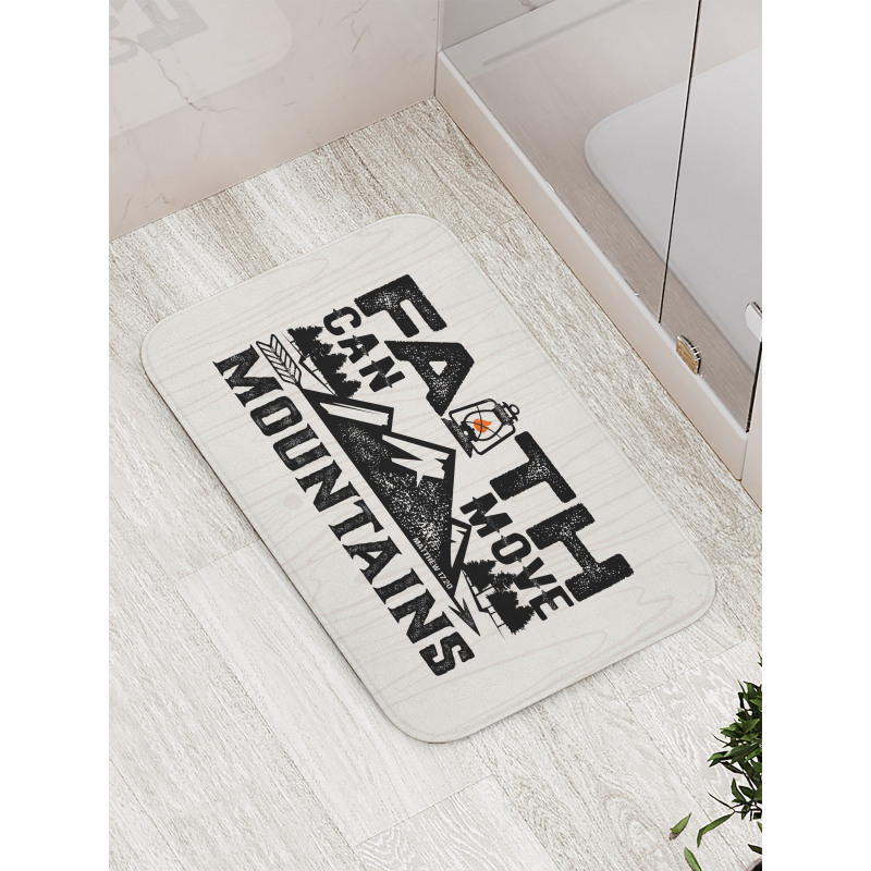 Faith Can Move Mountains Art Bath Mat