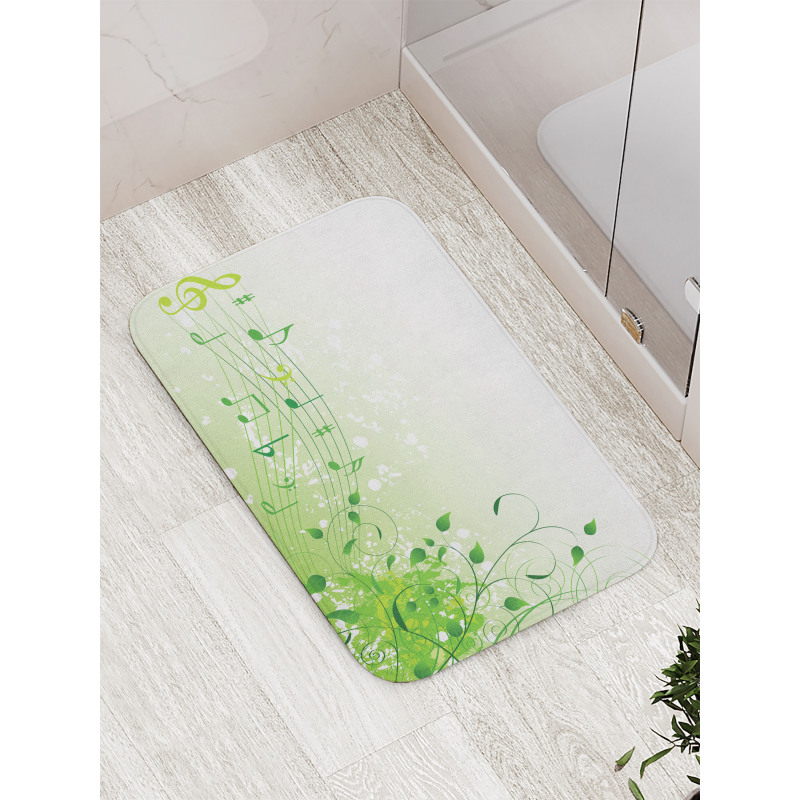 Curlicue Leaves Treble Chef Bath Mat