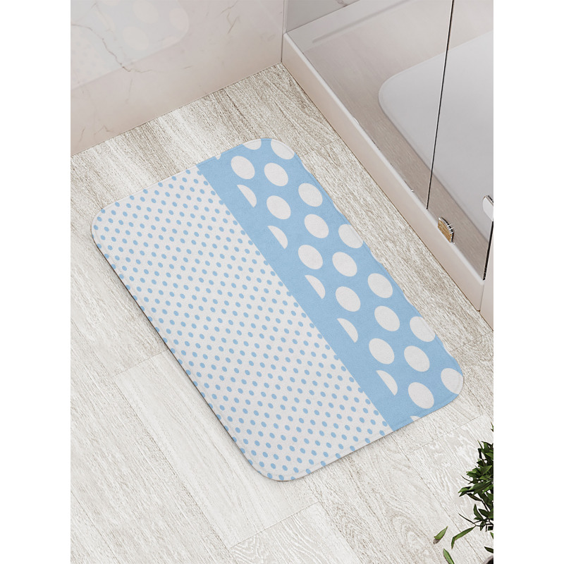 Baby Blue Polka Dots Bath Mat