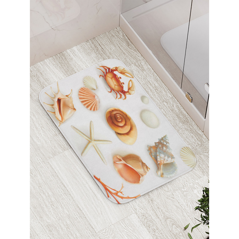 Seashells Marine Aquatic Bath Mat