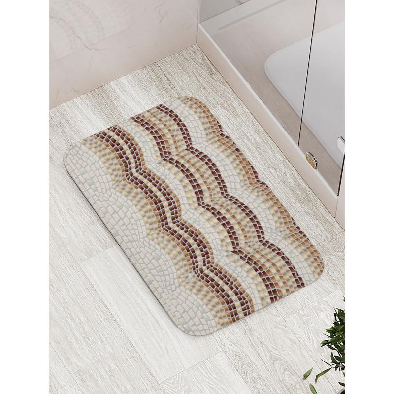 Antique Mosaic Effect Bath Mat