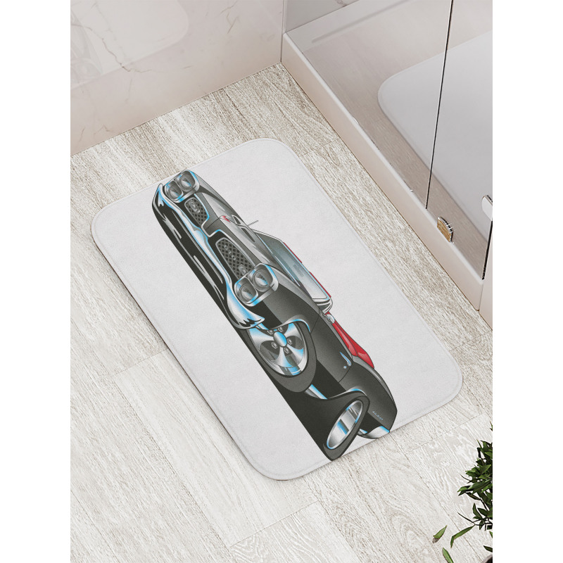 Nostalgic Sports Car Bath Mat