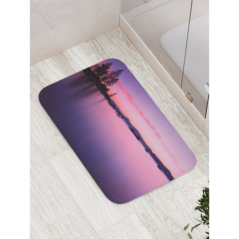 Hazy Calm Lake Tahoe Bath Mat