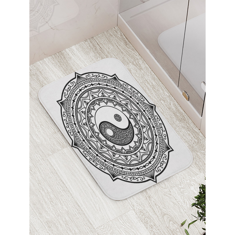 Ying Yang Asian Bath Mat