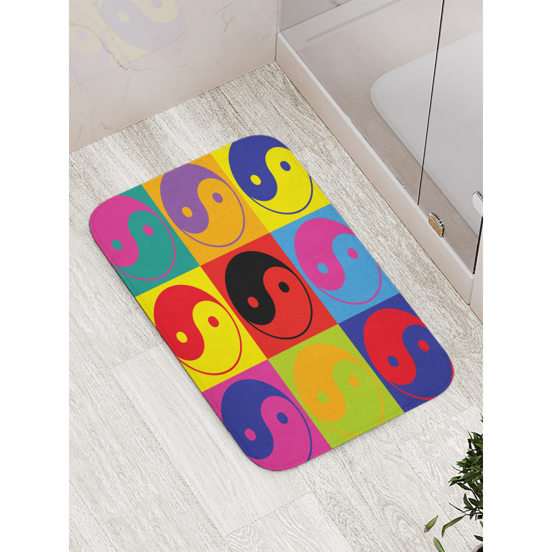 Ying Yang Hippie Bath Mat