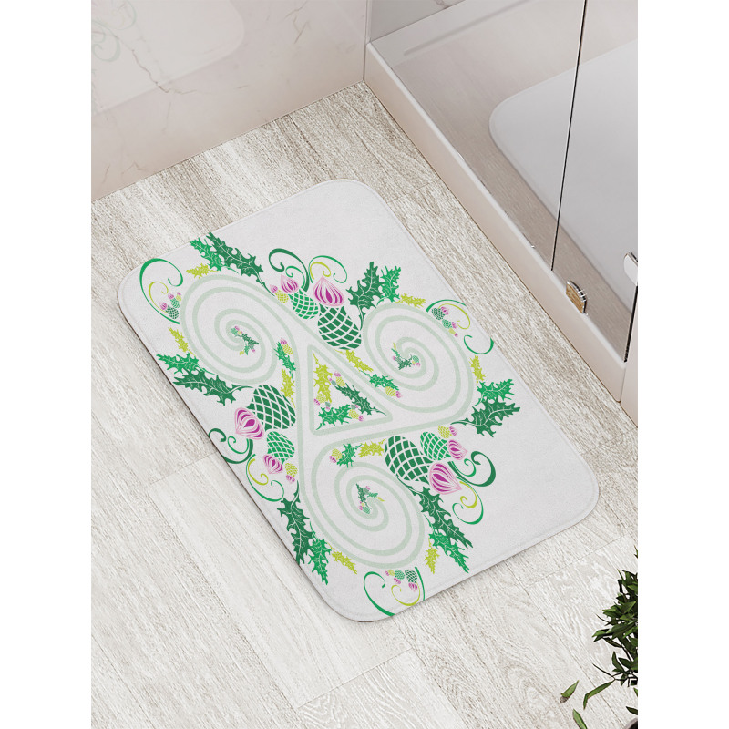 Celtic Curved Lines Art Bath Mat