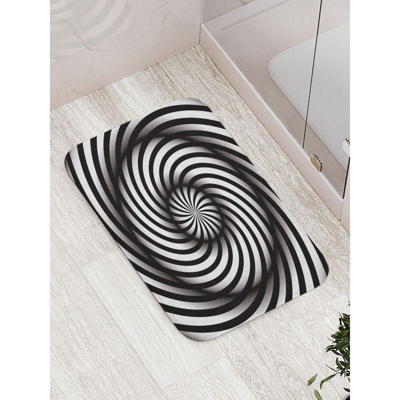 Black and White Swirl Bath Mat