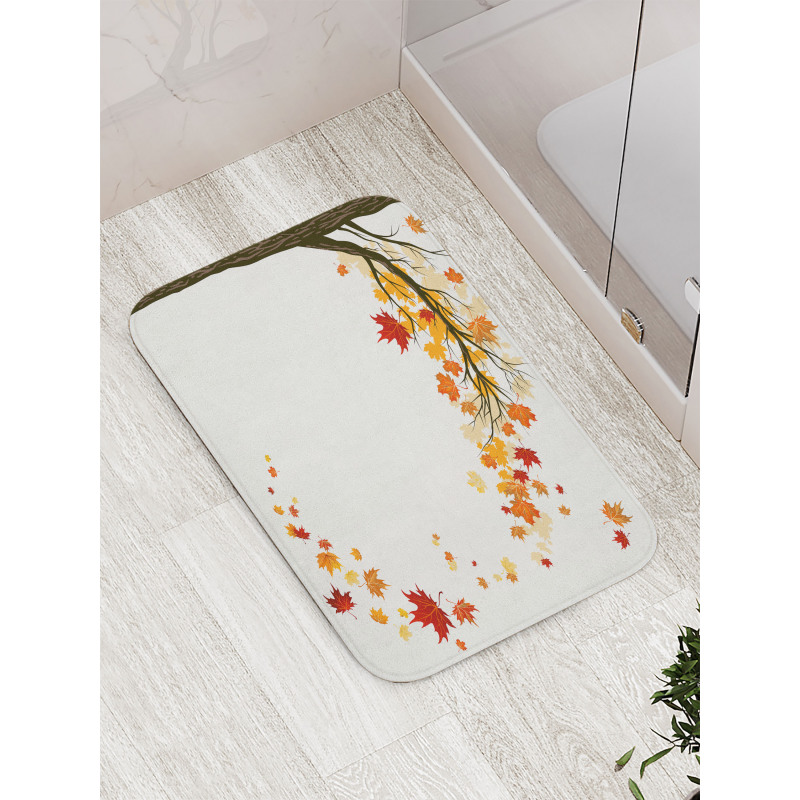 Flying Maple Leaf Seasons Bath Mat