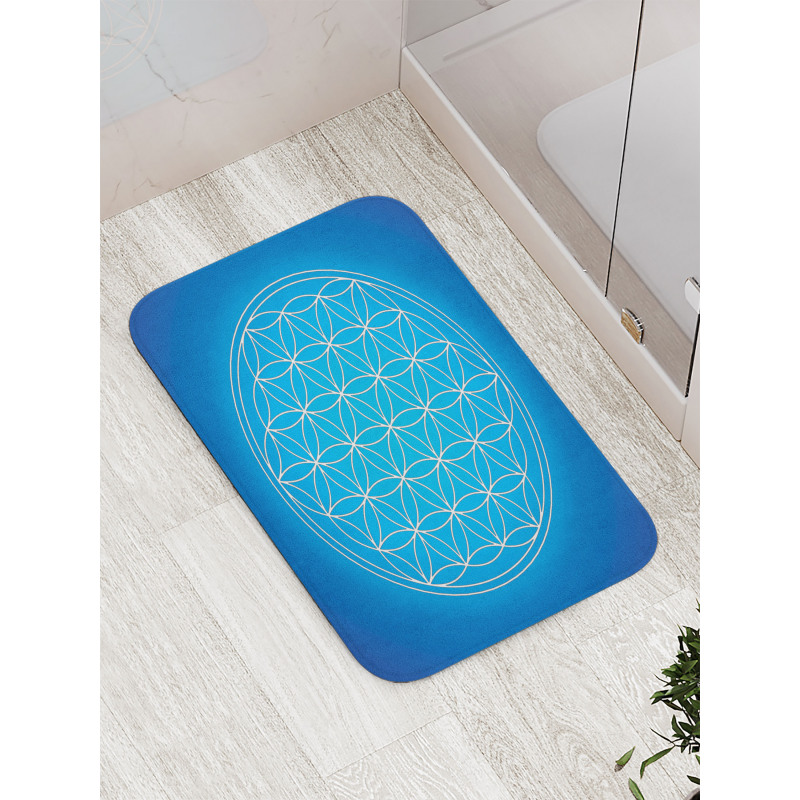 Flower of Life Grid Bath Mat