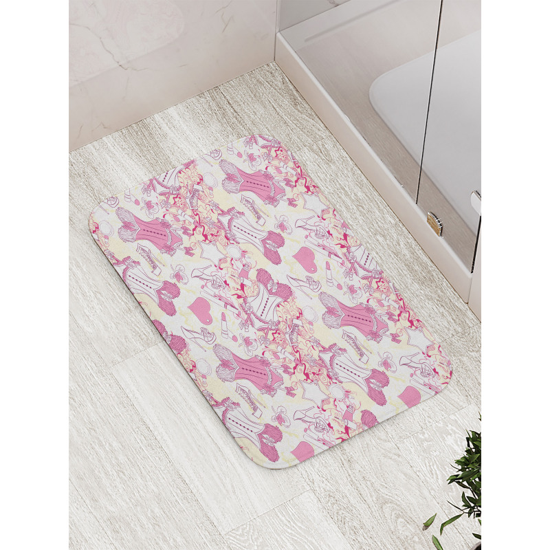 Vintage and Feminine Bath Mat