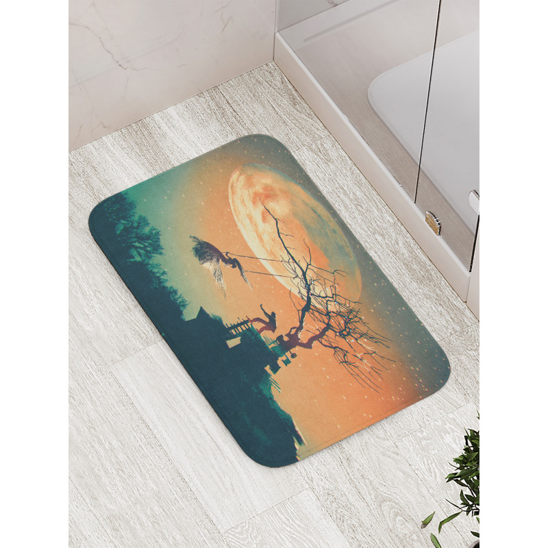 Zombie Bride Groom Bath Mat