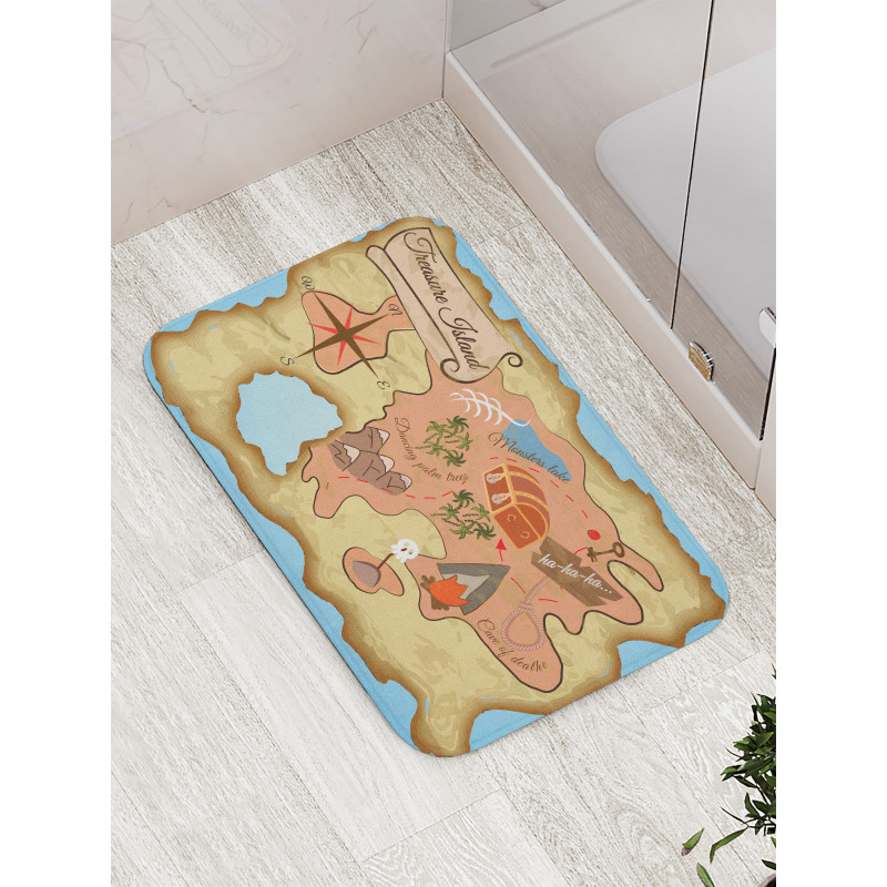 Treasure Map Adventure Bath Mat