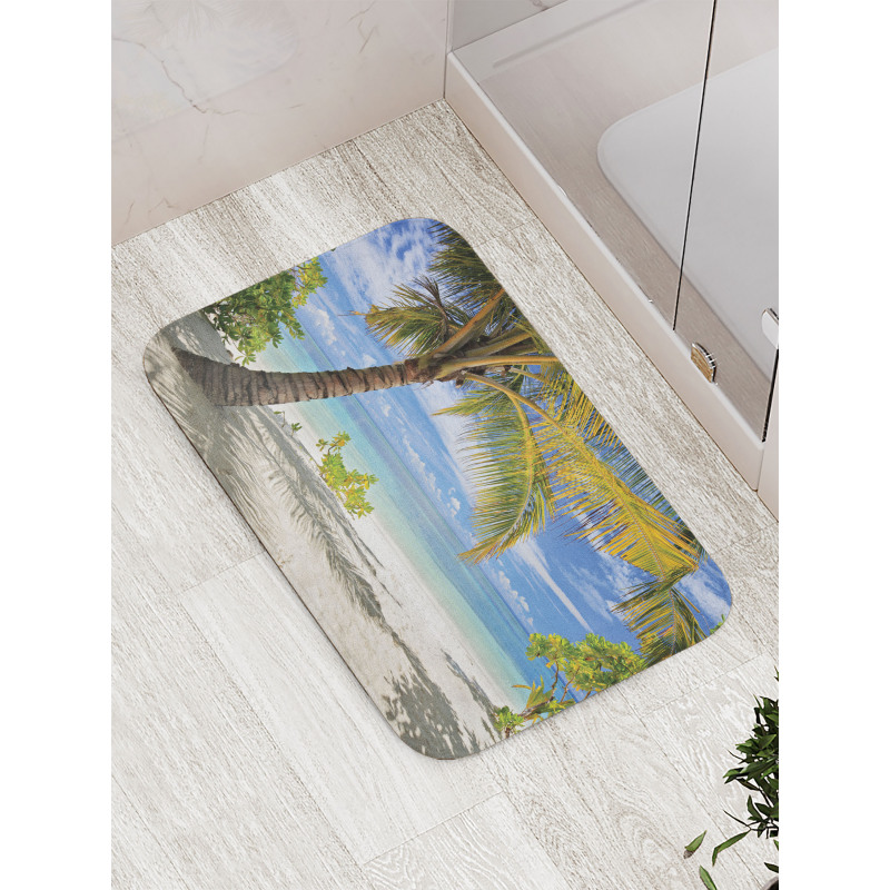 Palm Trees Coastline Bath Mat