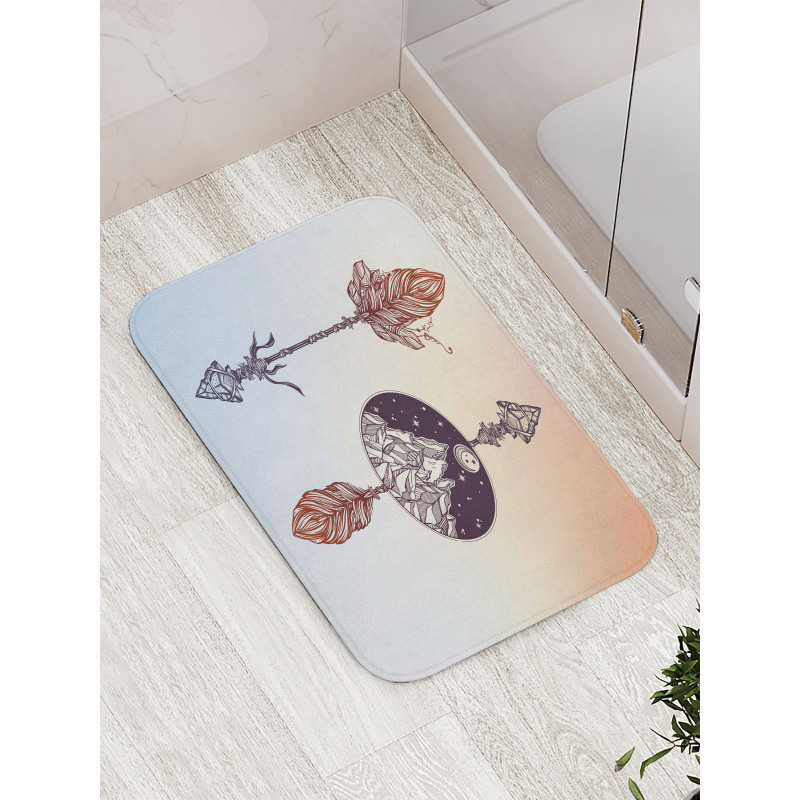 Boho Feather Bath Mat