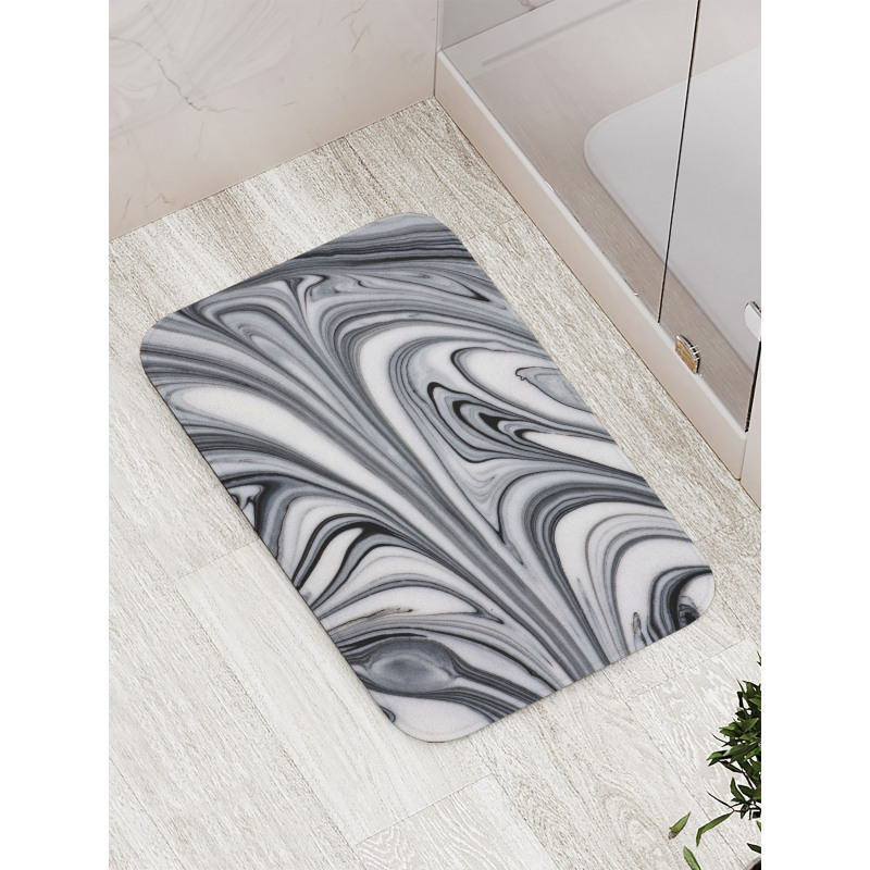 Black White Surreal Art Bath Mat