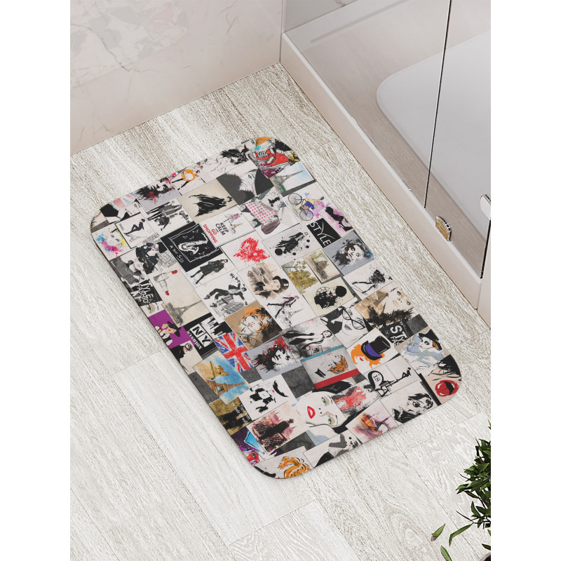 Collage Fashion Modern Bath Mat