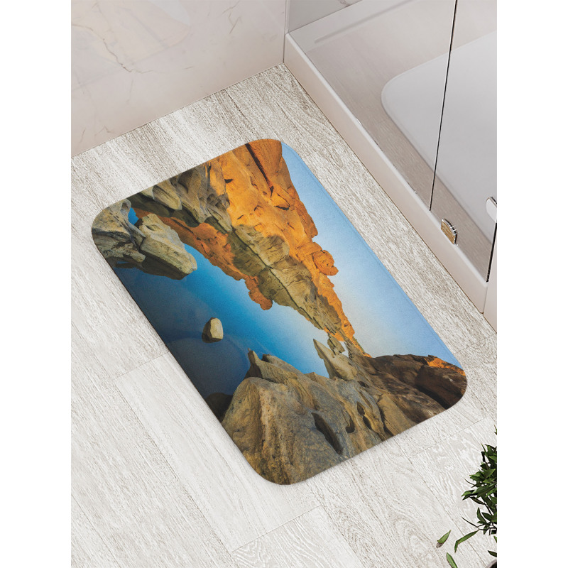 River Between Cliffs Bath Mat